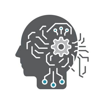 Machine Learning flat icon.