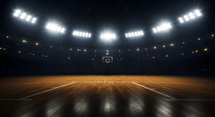 Excitement and anticipation fill the air in a packed basketball arena