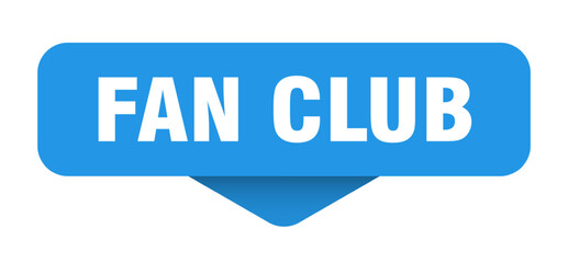 fan club sticker. fan club sign on transparent background