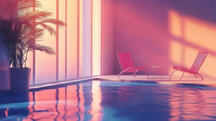 Play with high contrast and smooth gradients. 