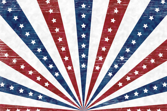 Retro grunge ray sun burst with stars abstract background