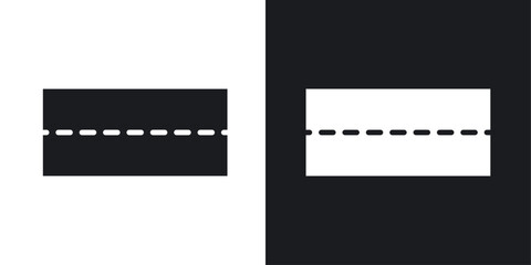 Road Icons vectors set for web designs in black colors