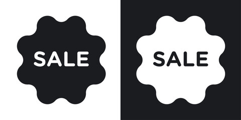 Sale Icons vectors set for web designs in black colors