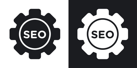 SEO Icons vectors set for web designs in black colors
