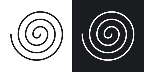 Spiral Icons vectors set for web designs in black colors