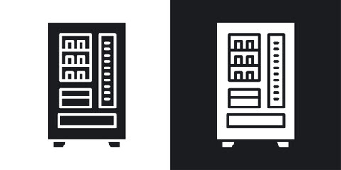 Vending machine Icons vectors set for web designs in black colors