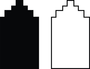 Islamic Window and Arch Frame Collection with Transparent Background – Traditional Mosque Door, Arabic Architecture, Ornamental Outline Designs for Vector Graphics