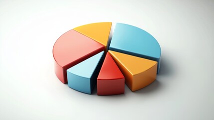A simple D pie chart with distinct sections in bold colors, designed for easy readability in a presentation. The chart is centered against a clean white background for clarity.