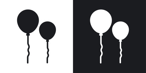 Balloons icons in flat vector style © Abstractor