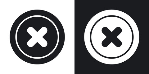 Fototapeta premium Cancel icons in flat vector style