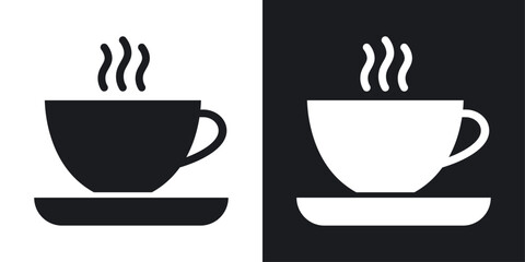Coffee icons in flat vector style