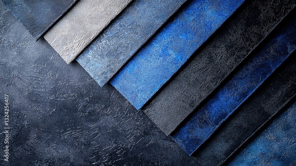 Poster a high-quality blue and black gradient with subtle grainy textures and soft flow effects for a conte