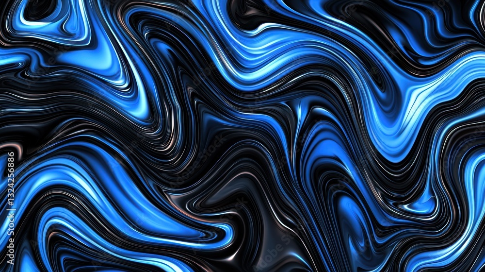 Poster a high-quality blue and black gradient with subtle grainy textures and soft flow effects for a conte