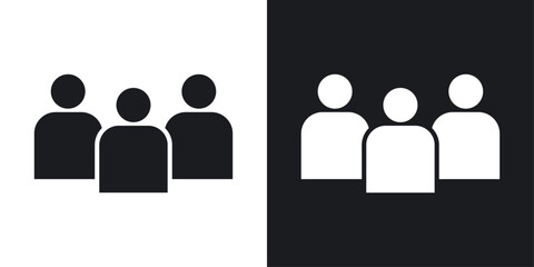 Group icons in flat vector style