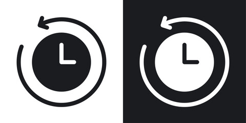 History icons in flat vector style