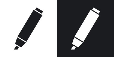 Marker icons in flat vector style