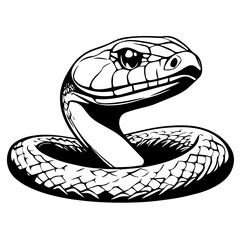 Fototapeta premium Snake Simple Vector Logo – High-Contrast Flat Design Illustration