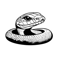 Snake Simple Vector Logo – High-Contrast Flat Design Illustration