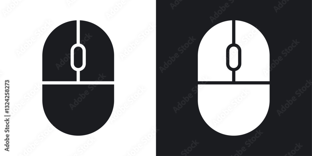 Poster mouse icons in flat vector style