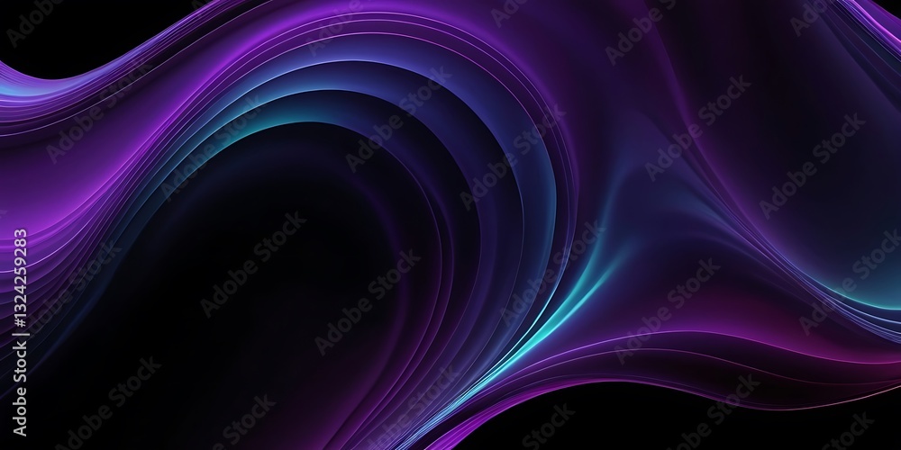 Poster abstract background with fluid colors in yellow and turquoise. abstract flowing chromatic holographi