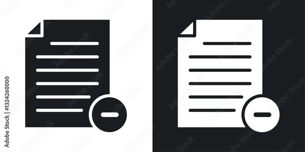 Poster remove file icons in flat vector style