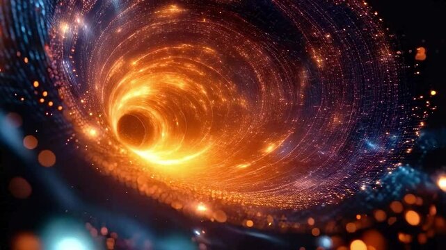 This visual depicts a captivating representation of quantum mechanics, emphasizing superposition and entanglement within a vibrant environment that illustrates coherence and decoherence.