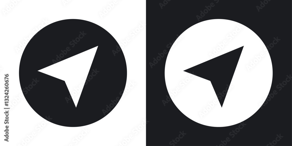 Poster send icons in flat vector style