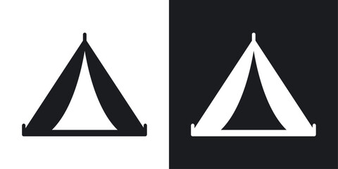 Tent icons in flat vector style © Abstractor