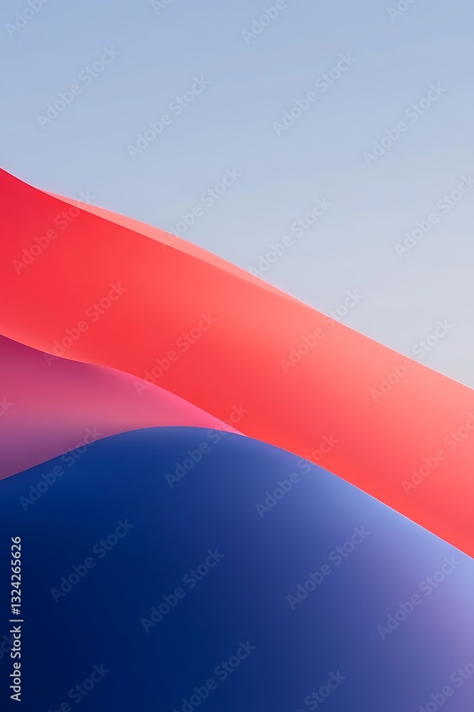 Poster serene gradients of flowing color layers create depth and movement