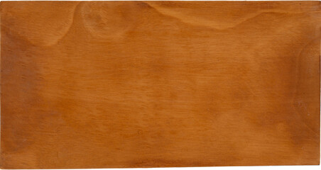 Sleek Rectangular Wooden Plate Isolated Transparent