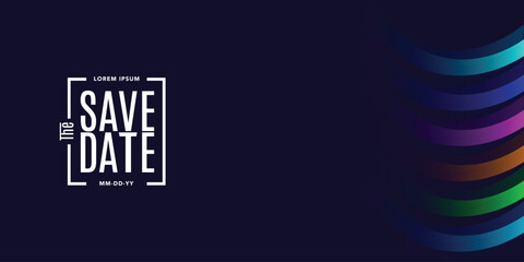 Save the date banner. Can be used for business, marketing and advertising. logo graphic design of event summit made for Technology and upcoming events.