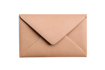 Realistic brown kraft paper envelope isolated on white