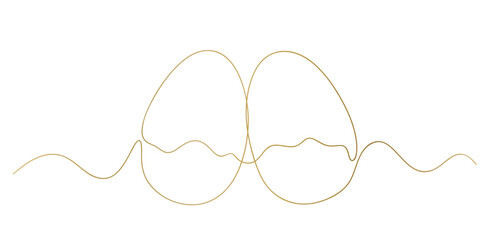 Easter Egg continuous one line drawing vector illustration
