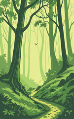 forest illustration background