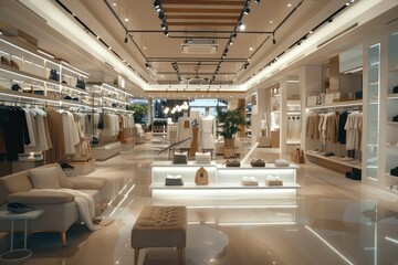 Detailed Picture of Jewelry Store with Elegant Product Presentation Displays