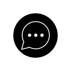 Chat vector icon, flat design chat message symbol.
