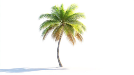 Obraz premium a coconut tree isolated on a white background
