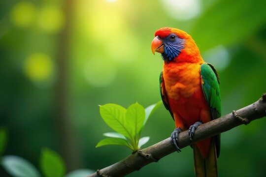 Un par de loros se miran mientras pican una uva, ?rbol, vertebrado