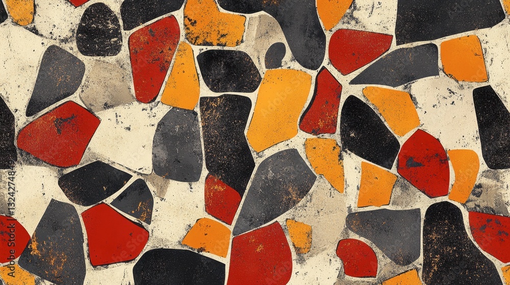 Aufkleber abstract colorful mosaic pattern of various shapes and textures