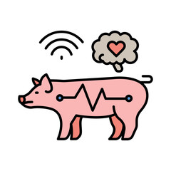 Stress Monitoring Systems color line icon for digital and print projects.