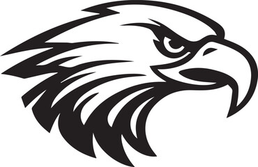 Eagle head mascot. Vector illustration of an eagle head mascot isolated on white background.