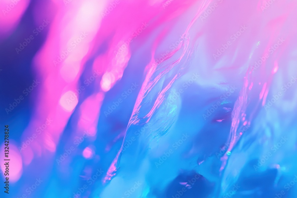 Poster this photo captures a blurred image of a background featuring shades of blue and pink an ethereal dr