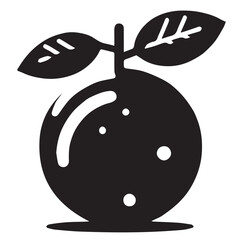 Orange Vector art illustration with leaves