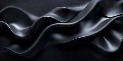 Obraz premium Dark, flowing fabric curves. Abstract background