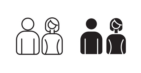 Couple icons graphics vectors designs