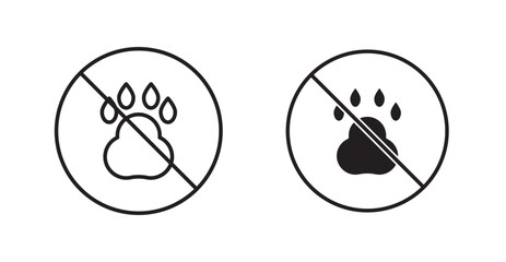 Forbidden dog pet signs graphics vectors designs