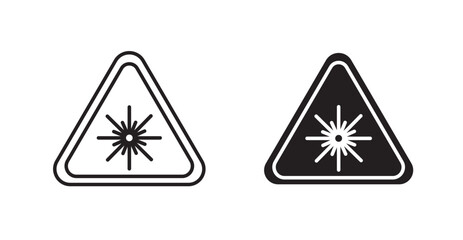 Laser warning icons graphics vectors designs