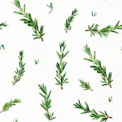 seamless pattern with rosemary