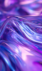 Fototapeta premium Captivating abstract waves of shimmering amethyst light evoke elegance and modernity