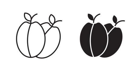 Plum icons graphics vectors designs